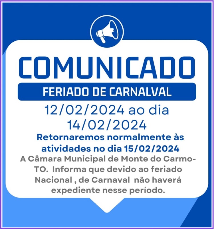 Comunicado!