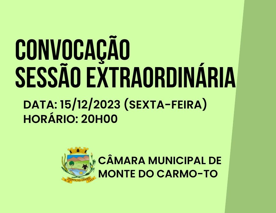 Convocação Sessão Extraordinária